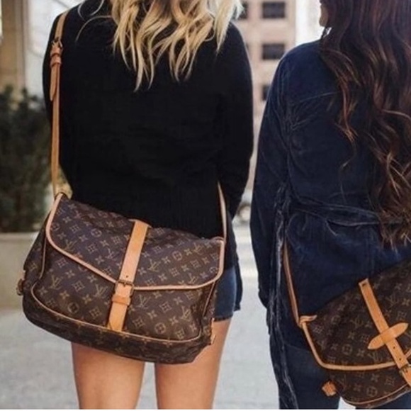💃LOUIS VUITTON Saumur 35 Monogram Messenger Crossbody Saddle Bag - Picture 15 of 16